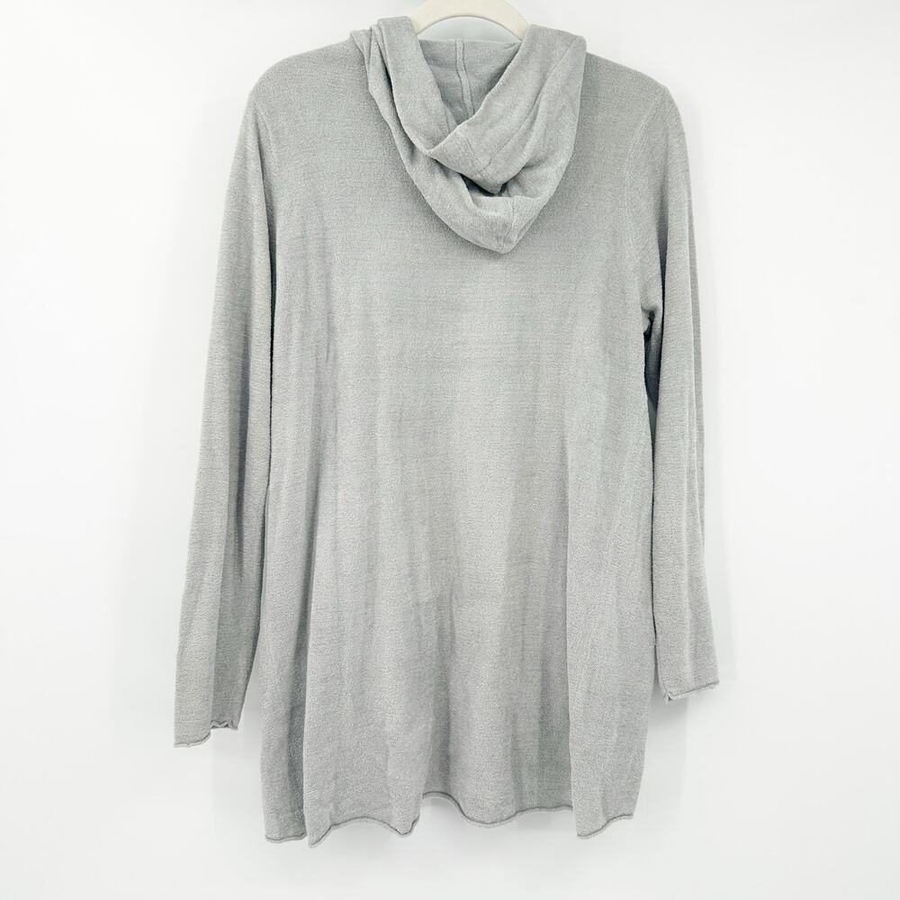 Barefoot Dreams Womens Cozy Chic Ultra Lite Hooded Cardigan Size L Dove Gray - Picture 7 of 7
